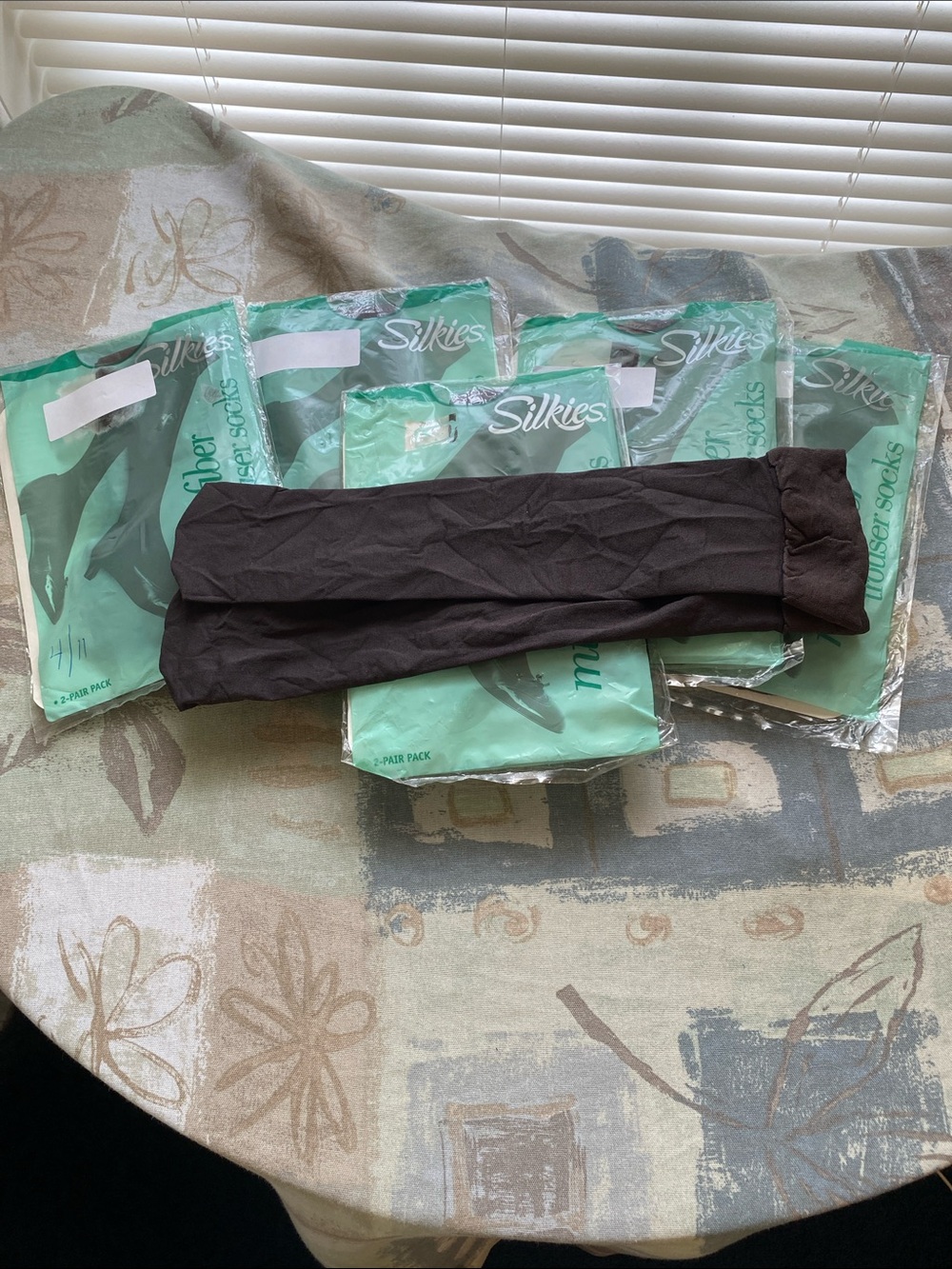 Silkies Microfiber Trouser Socks in Brown with Teal Packaging 5 packets 10 pair - Picture 6 of 6